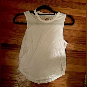 Chaser white cut out tank top